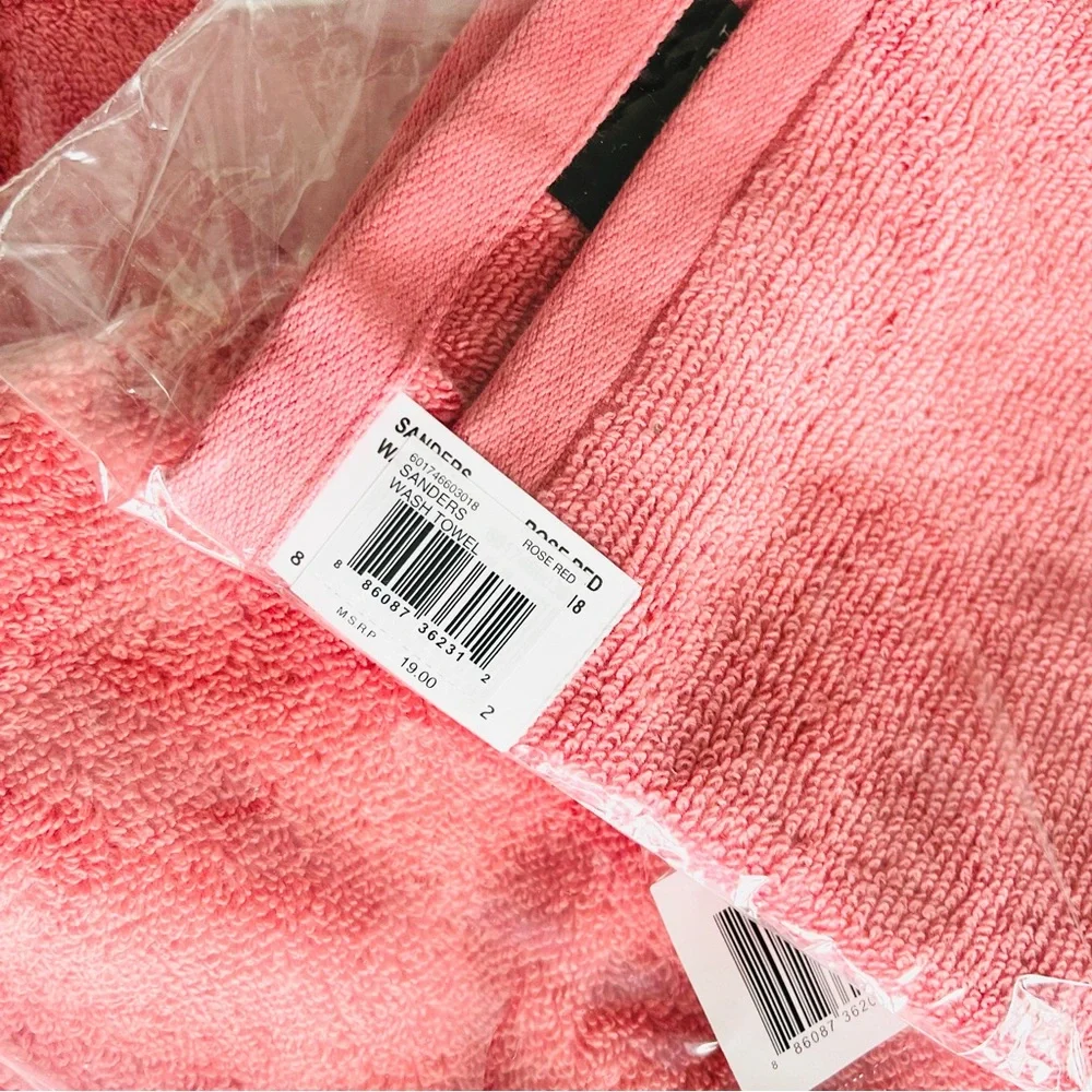 Ralph Lauren Home Sanders Rose Red Bath Towel Set NWT